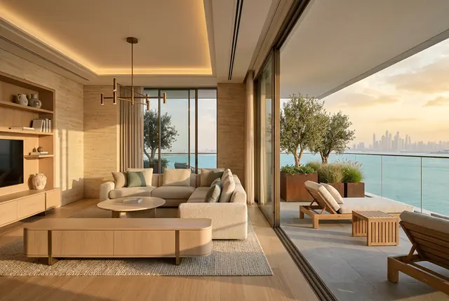 Three-bedroom living room and terrace