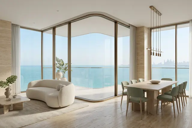 Two-bedroom corner living room
